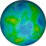 Antarctic ozone map for 2024-04-15
